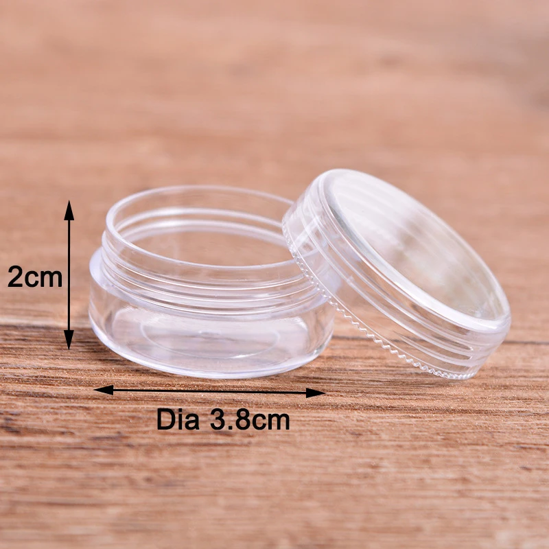 10pcs 10g Transparent Plastic Jars Refillable Round Screw Cap Containers for Rhinestones Glitter Beads DIY Crafts Packaging
10pcs 10g Transparent Plastic Jars Refillable Round Screw Cap Containers for Rhinestones Glitter Beads DIY Crafts Packaging