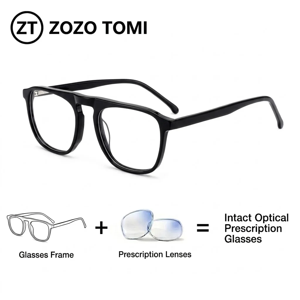 ZOZO TOMI Men Women Oval Round Prescription Glasses Premium Acetate UV400 Photochromic Optical Sunglass Progressive Eyewear Len
ZOZO TOMI Men Women Oval Round Prescription Glasses Premium Acetate UV400 Photochromic Optical Sunglass Progressive Eyewear Len