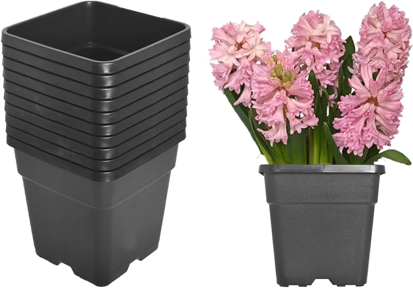 10-Pack 7 Gallon Square Plastic Garden Planter Pots Flower Seedling Container Fit for Indoor Outdoor Plants Seedlings Fl
10-Pack 7 Gallon Square Plastic Garden Planter Pots Flower Seedling Container Fit for Indoor Outdoor Plants Seedlings Fl