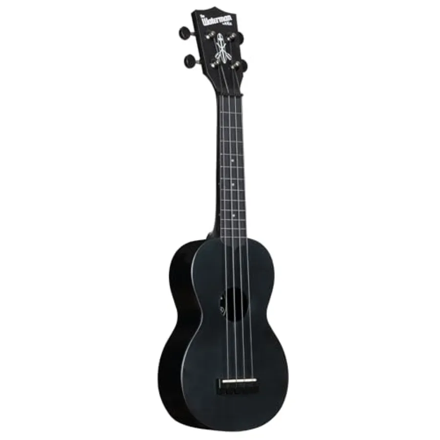 Recycled Soprano Waterman Ukulele for travel use, durable black sand finish
Recycled Soprano Waterman Ukulele for travel use, durable black sand finish