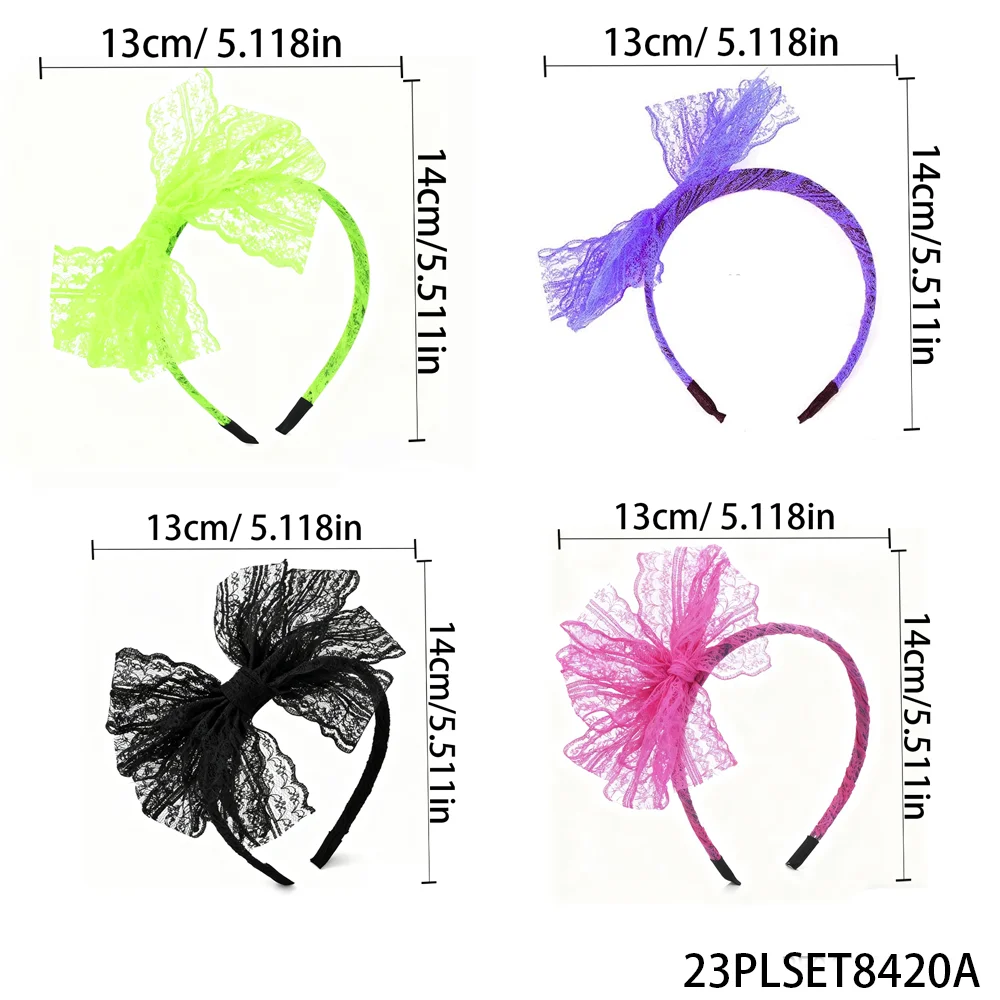 PESENAR 80-х годов Ретро кружевная повязка на голову с бантом, комплект из 4 предметов — неоновые и смелые аксессуары для волос для костюма 1980-х годов, вечеринки и винтажной укладки
PESENAR 80-х годов Ретро кружевная повязка на голову с бантом, комплект из 4 предметов — неоновые и смелые аксессуары для волос для костюма 1980-х годов, вечеринки и винтажной укладки