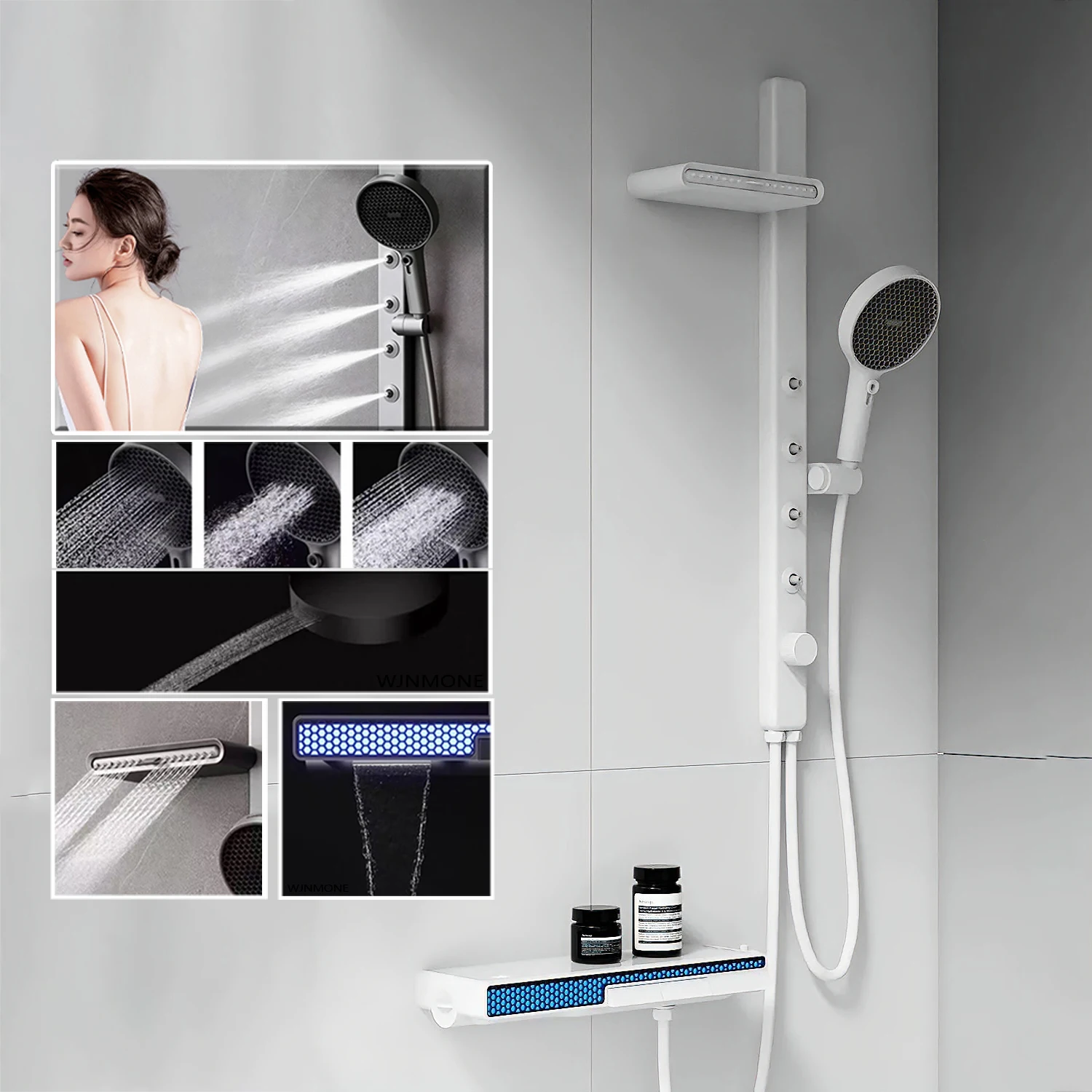 Современная душевая система Back Jet, спа-массаж, разделенный смеситель для ванной комнаты, смесители, умный светодиодный дисплей, полный набор душевых колонн для ванны Высокий Конец С Огнями Дождь Душ Полные Комплекты
Современная душевая система Back Jet, спа-массаж, разделенный смеситель для ванной комнаты, смесители, умный светодиодный дисплей, полный набор душевых колонн для ванны Высокий Конец С Огнями Дождь Душ Полные Комплекты