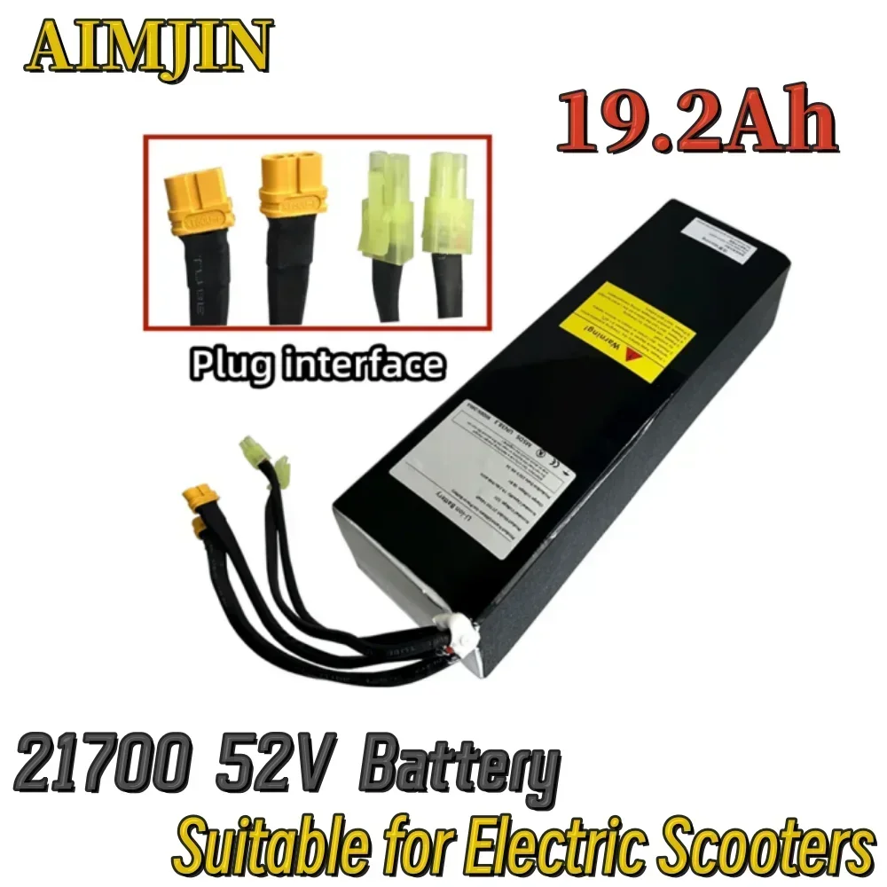 19.2Ah Lithium-ion Battery Pack 14S4P 52V 21700 19200mAh Dual Port Fast Charging ,Suitable for Dual Drive Scooters 
19.2Ah Lithium-ion Battery Pack 14S4P 52V 21700 19200mAh Dual Port Fast Charging ,Suitable for Dual Drive Scooters