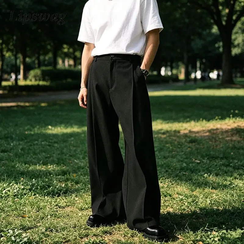 Trendy Mens Solid Color Loose Straight Pants 2026 Spring Summer Daily Casual Pleated High Waist Trousers For Men Leisure Pants
Trendy Mens Solid Color Loose Straight Pants 2026 Spring Summer Daily Casual Pleated High Waist Trousers For Men Leisure Pants