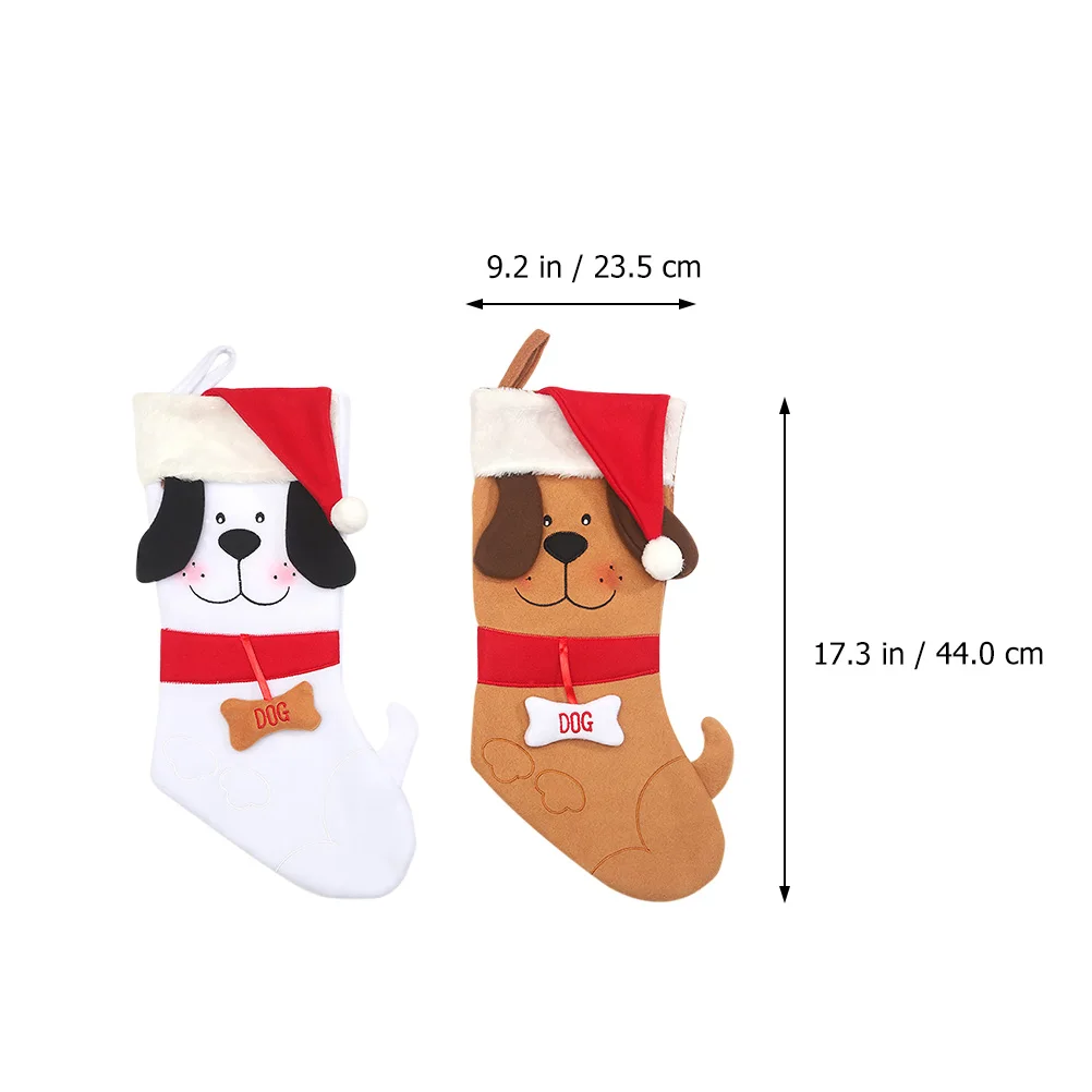 2pcs Christmas Stockings Bright Colored Xmas Tree Decor Dog Flannel Socks Hanging naments Festive Design
2pcs Christmas Stockings Bright Colored Xmas Tree Decor Dog Flannel Socks Hanging naments Festive Design