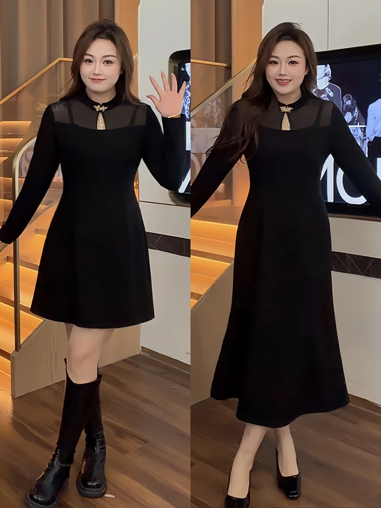 Новая китайская женская юбка-трапеция большого размера из полиэстера, длинная, черная, для ношения под одеждой, зимняя, элегантная
Новая китайская женская юбка-трапеция большого размера из полиэстера, длинная, черная, для ношения под одеждой, зимняя, элегантная