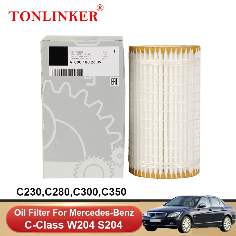TONLINKER Oil Filter A0001802609 For Mercedes Benz W204 S204 2007-2011 C230 C280 MT C300 C350 AT A1121840525 Car Accessories
TONLINKER Oil Filter A0001802609 For Mercedes Benz W204 S204 2007-2011 C230 C280 MT C300 C350 AT A1121840525 Car Accessories