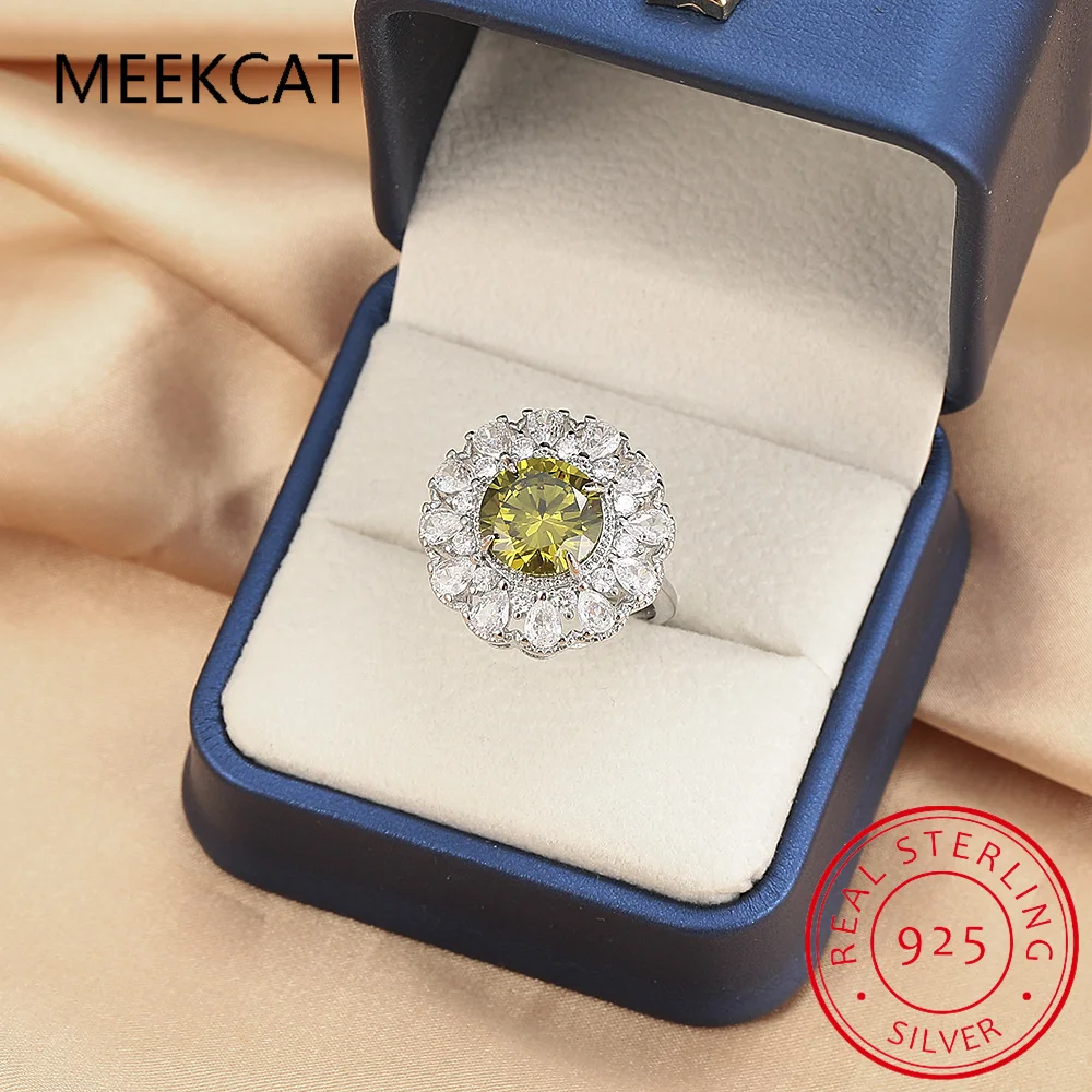 Round Genuine Natural Peridot 925 Sterling Silver Halo Solitaire Ring for Woman Gemstone elegant Jewelry Valentine's day gift
Round Genuine Natural Peridot 925 Sterling Silver Halo Solitaire Ring for Woman Gemstone elegant Jewelry Valentine's day gift