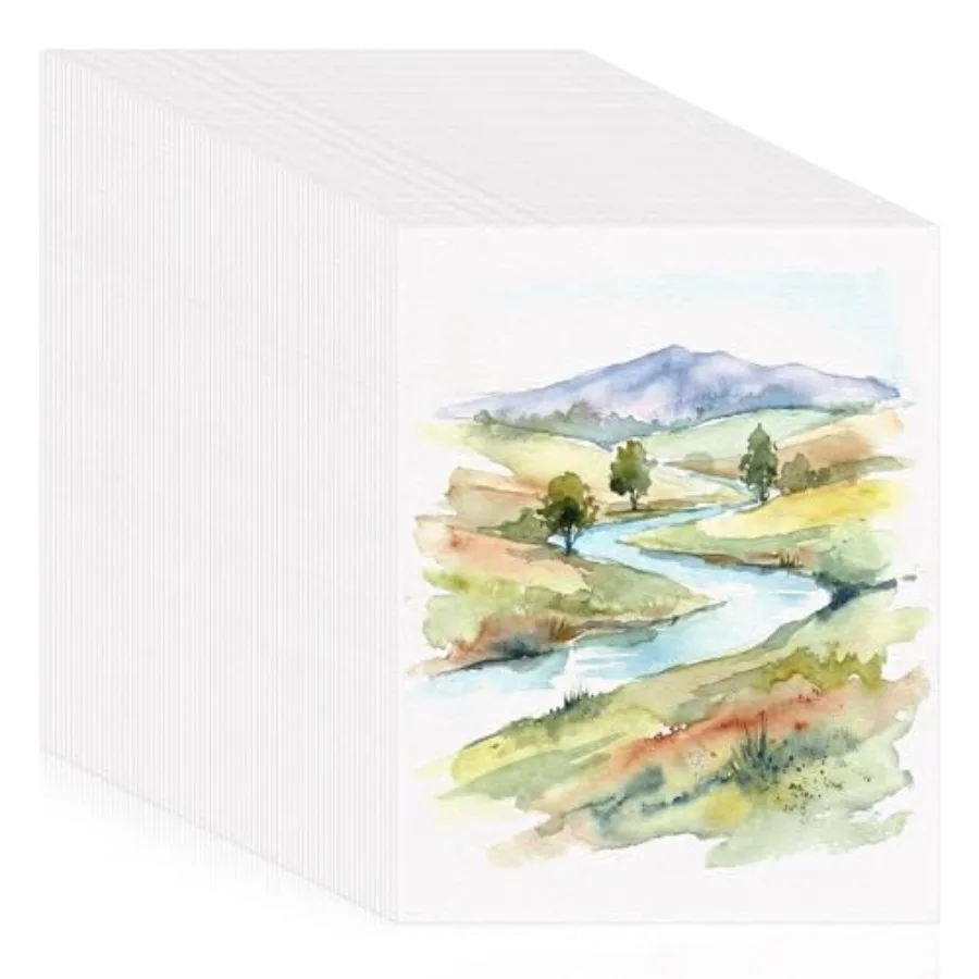 120 Sheets Large Watercolor Paper Bulk 140 lb/300 GSM Cold Press Paper White Water Color Paper for Students Adults Artists Draw
120 Sheets Large Watercolor Paper Bulk 140 lb/300 GSM Cold Press Paper White Water Color Paper for Students Adults Artists Draw