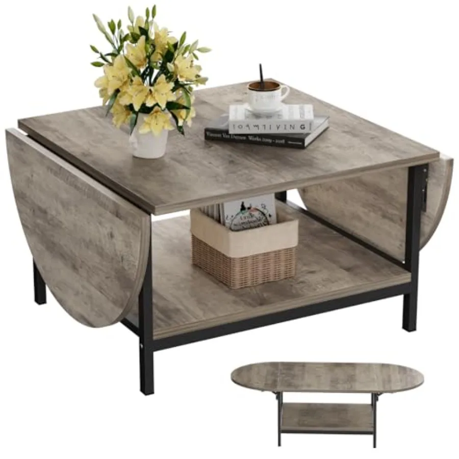 Folding Coffee Tables for Living Room 2-Tier Extended Coffee Table with Storage Vintage Farmhouse Center Table for Large or Sma
Folding Coffee Tables for Living Room 2-Tier Extended Coffee Table with Storage Vintage Farmhouse Center Table for Large or Sma