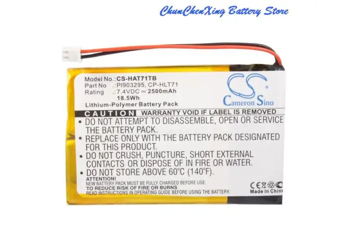 Cameron Sino 2500mAh Battery CP-HLT71 for Digital Prisim A1710130,ATSC710,TVS3970A, For Haier 805-01-NL,HERLT71, HLT71, HLT71BAT
Cameron Sino 2500mAh Battery CP-HLT71 for Digital Prisim A1710130,ATSC710,TVS3970A, For Haier 805-01-NL,HERLT71, HLT71, HLT71BAT