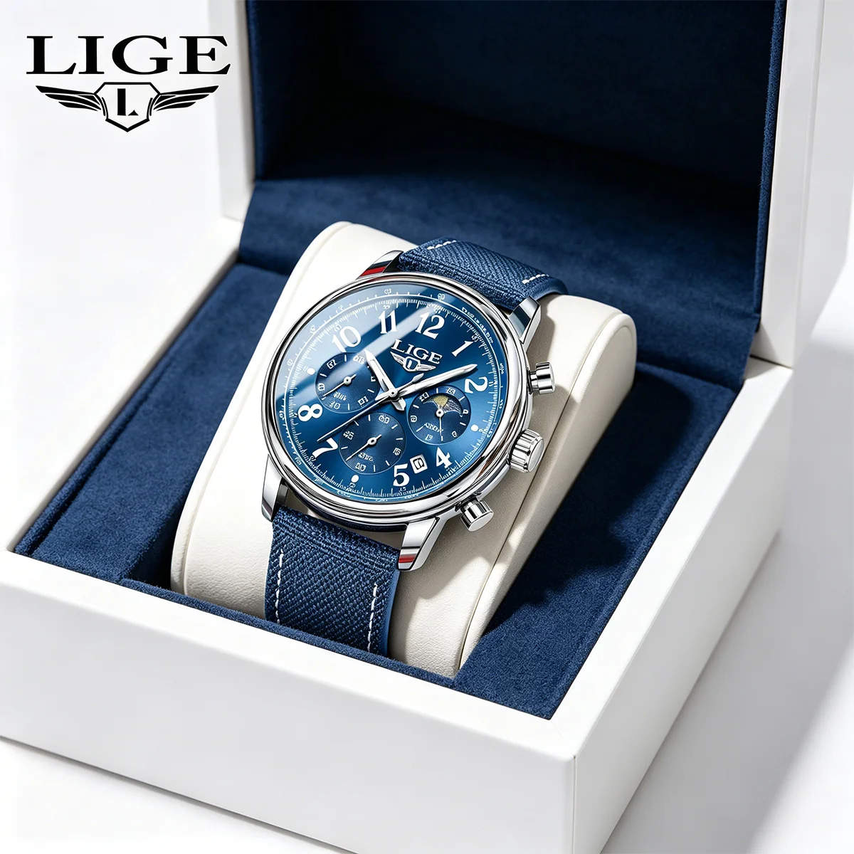 LIGE New Luxury Men's Watches Military Waterproof Luminous Chronograph Nylon Leather Date Man Wristwatch Quartz Watch for Men
LIGE New Luxury Men's Watches Military Waterproof Luminous Chronograph Nylon Leather Date Man Wristwatch Quartz Watch for Men