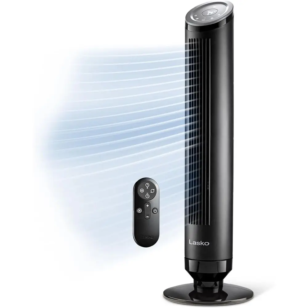 36 Tower Fan with Remote, 29 CFM Airflow, 90° Oscillation, Air Filter, Black
36 Tower Fan with Remote, 29 CFM Airflow, 90° Oscillation, Air Filter, Black