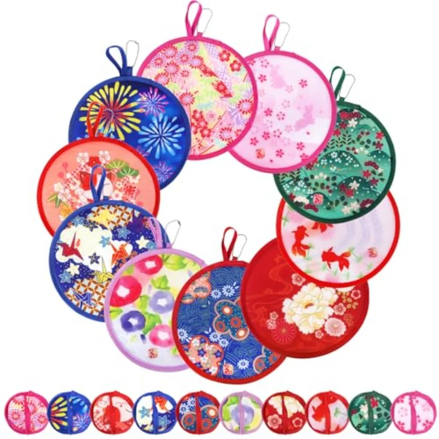 10 Pieces Japanese Foldable Fan, Summer Collapsible Hanheld Fans, Portable Round Folding Fan, Flower Festival Decor Pocket Flyi
10 Pieces Japanese Foldable Fan, Summer Collapsible Hanheld Fans, Portable Round Folding Fan, Flower Festival Decor Pocket Flyi