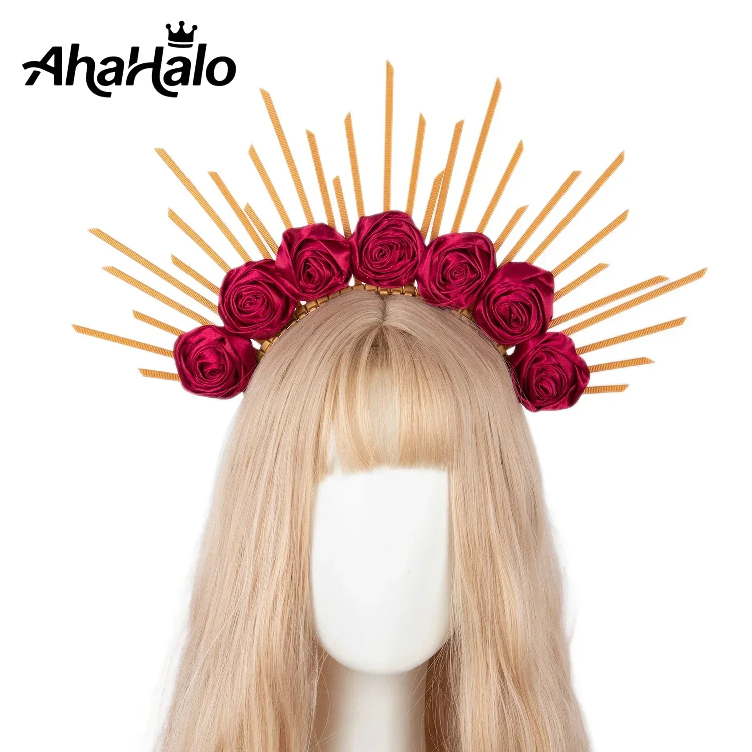 Hot Ins Red Rose Flower Spiked Halo Crown Headband Sun Goddess Headpiece Photo Shoot Hair Wreath Festival Headdress for Women
Hot Ins Red Rose Flower Spiked Halo Crown Headband Sun Goddess Headpiece Photo Shoot Hair Wreath Festival Headdress for Women
