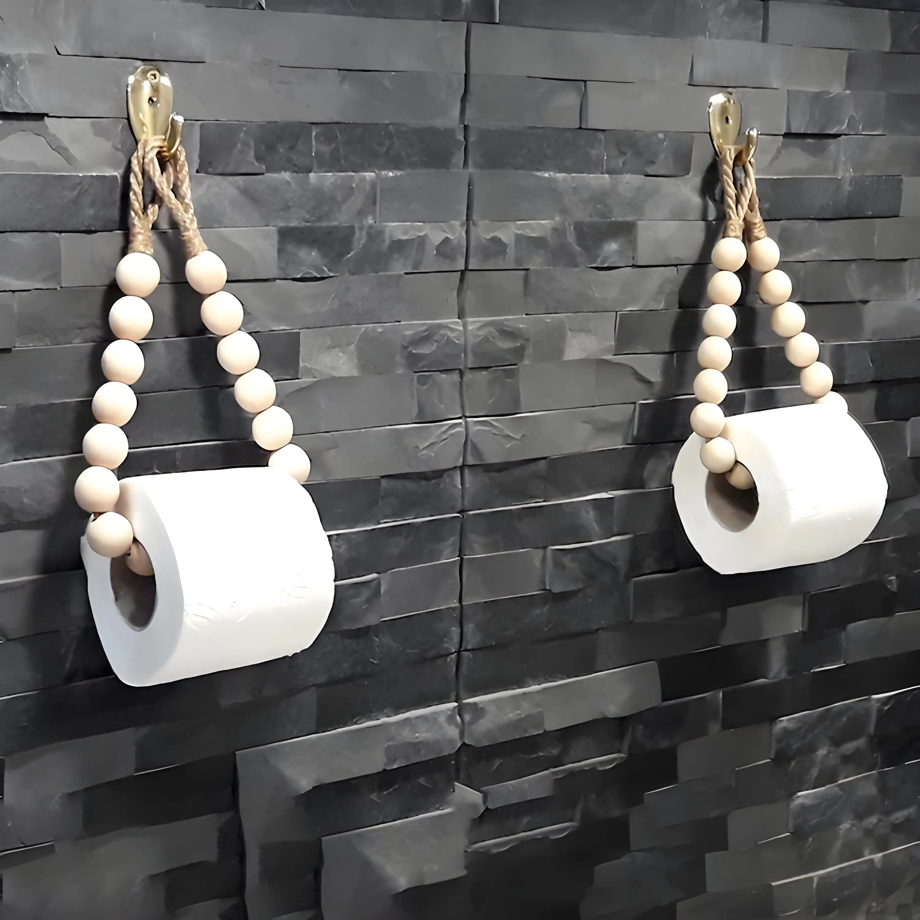 Toilet Paper Holder Wood Bead Toilet Paper Roll Holder Wall Mount Toilet Accessories Bathroom Kitchen Towel Holder Storage
Toilet Paper Holder Wood Bead Toilet Paper Roll Holder Wall Mount Toilet Accessories Bathroom Kitchen Towel Holder Storage