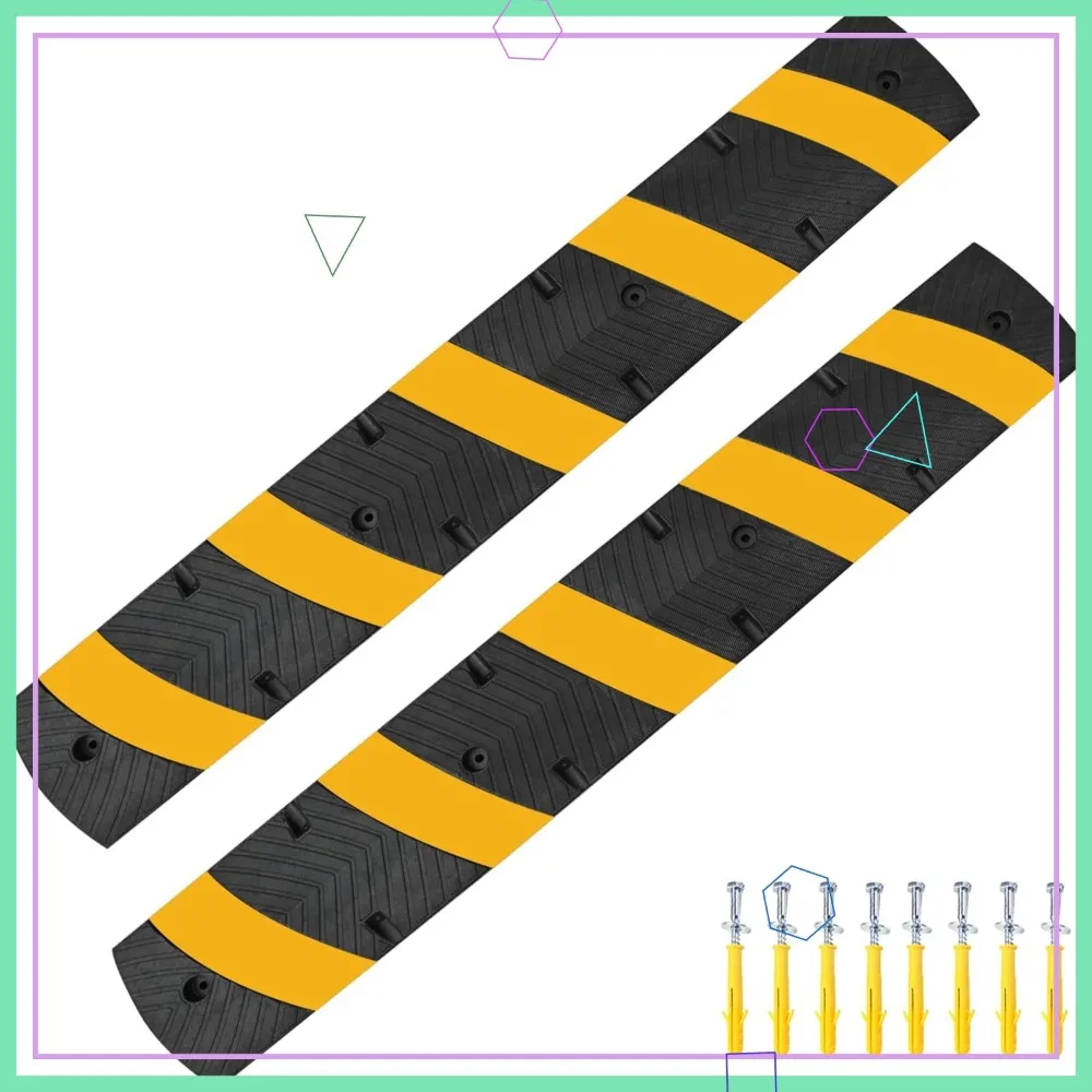 Усиленные резиновые лежачие полицейские камеры (ограничители скорости), 2 шт., 1,8 м, для асфальта, бетона, гравия, с крепежными винтами
Усиленные резиновые лежачие полицейские камеры (ограничители скорости), 2 шт., 1,8 м, для асфальта, бетона, гравия, с крепежными винтами