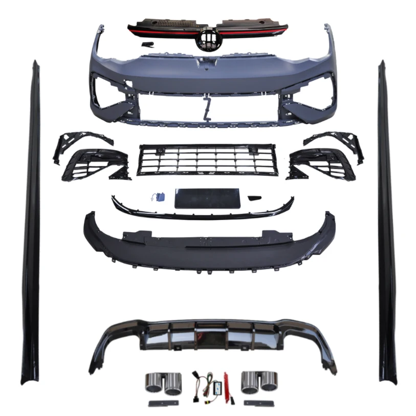 For VW Golf 8 Upgrade to R 2020- Bumper Guard Car Grills Car Spare Parts Retrofit Body Front Bumper Assy
For VW Golf 8 Upgrade to R 2020- Bumper Guard Car Grills Car Spare Parts Retrofit Body Front Bumper Assy