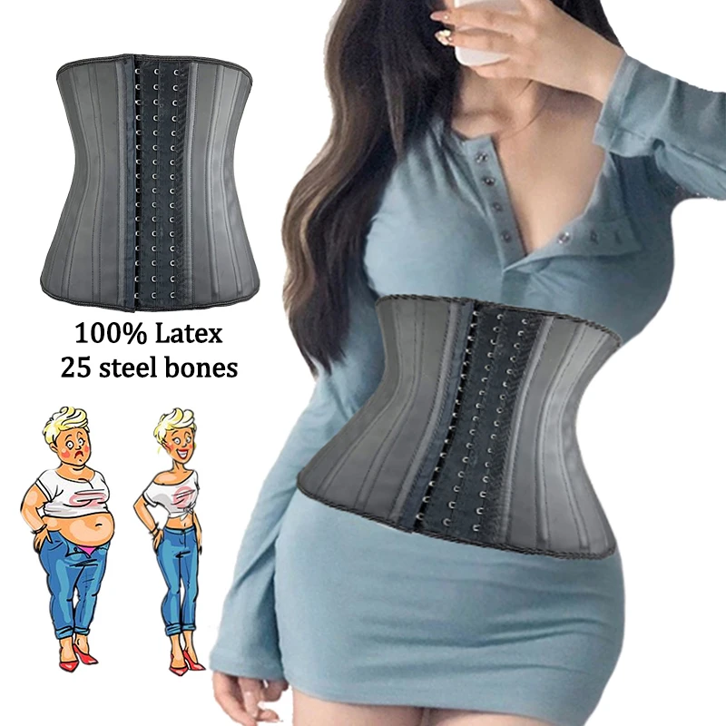 Women Fajas Body Shaper 25 Steel Bones Latex Waist Trainer Corset Shapewear Slimming Belly Modeling Strap Reductive Girdles
Women Fajas Body Shaper 25 Steel Bones Latex Waist Trainer Corset Shapewear Slimming Belly Modeling Strap Reductive Girdles