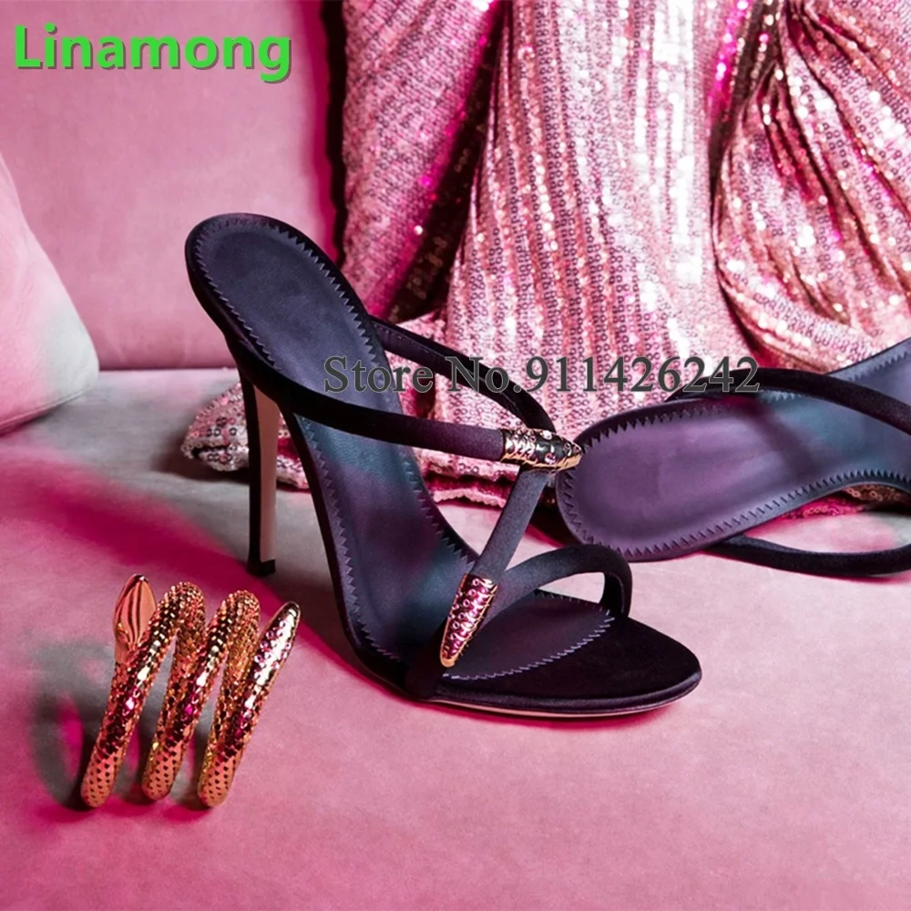 Ankle Snake Design Luxury Sexy Sandals For Female Women Thin High Heel Round Toe Hollow Runway Party Dress Fashion Summer Shoes
Ankle Snake Design Luxury Sexy Sandals For Female Women Thin High Heel Round Toe Hollow Runway Party Dress Fashion Summer Shoes