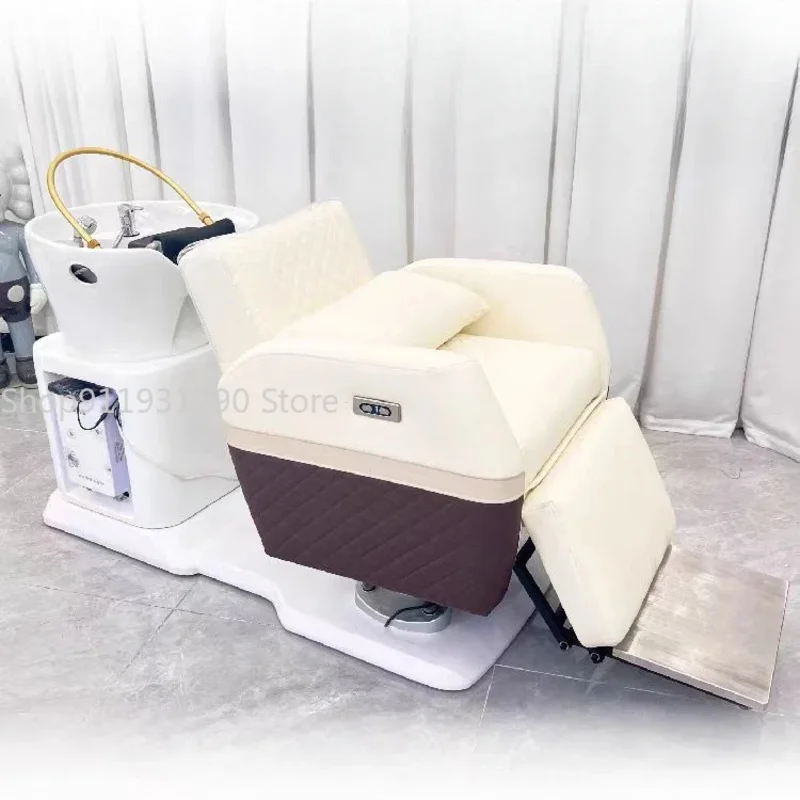 Aesthetics Head Spa Bed Massage Makeup Water Therapy Hairdressing Chair Recliner Washbasin Chaise Coiffure Hair Salon Furniture
Aesthetics Head Spa Bed Massage Makeup Water Therapy Hairdressing Chair Recliner Washbasin Chaise Coiffure Hair Salon Furniture
