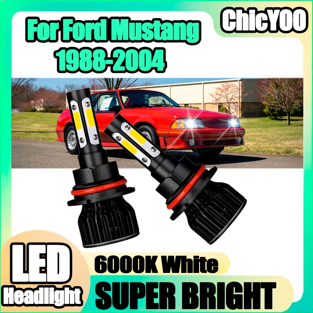 2PCS High Power 20000LM Auto Head Lamps 6000K Super White LED Headlight Car Lights Plug and Play 12V For Ford Mustang 1988-2004
2PCS High Power 20000LM Auto Head Lamps 6000K Super White LED Headlight Car Lights Plug and Play 12V For Ford Mustang 1988-2004