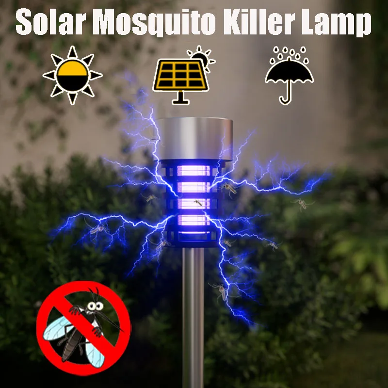 Solar Powered Mosquito Killer, Rainproof Stake Lamp Electric Shock Bug Zapper, Outdoor Garden Patio Lawn Light
Solar Powered Mosquito Killer, Rainproof Stake Lamp Electric Shock Bug Zapper, Outdoor Garden Patio Lawn Light