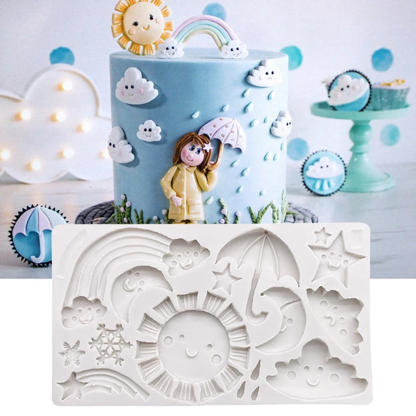 Rainbow Sun Cloud Silicone Mold Sugarcraft Cupcake Baking Mold Fondant Cake Decorating Tools
Rainbow Sun Cloud Silicone Mold Sugarcraft Cupcake Baking Mold Fondant Cake Decorating Tools