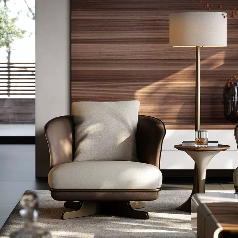 Стул для гостиной из натуральной кожи середины века, современный минималистичный элегантный удобный кресло для отдыха, балкон, мебель Poltrona
Стул для гостиной из натуральной кожи середины века, современный минималистичный элегантный удобный кресло для отдыха, балкон, мебель Poltrona