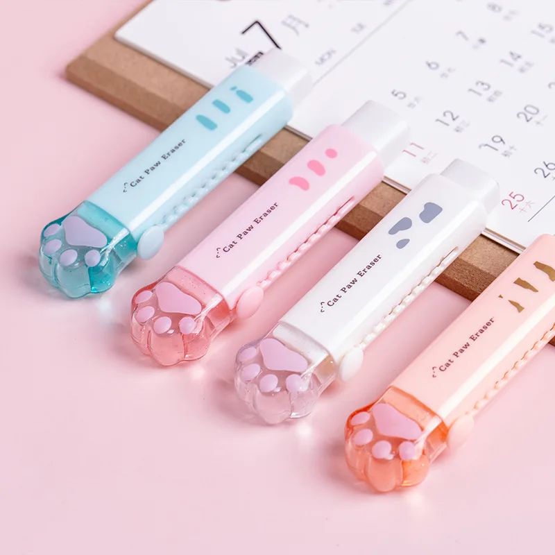 Cute Cat Paw Erasers Kawaii Push Pull Rubber Erasers Correction Tools Wipe Clean Kids Toys Stationery School Office Supplies
Cute Cat Paw Erasers Kawaii Push Pull Rubber Erasers Correction Tools Wipe Clean Kids Toys Stationery School Office Supplies