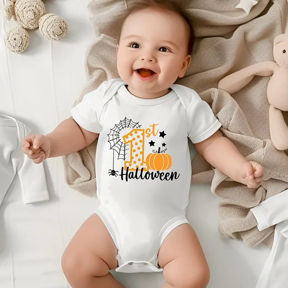 First Halloween Baby Onesie Fall Newborns Festive Clothing Baby Shower Fun Gifts for New Parents Cute Pumpkin Spider Web Design
First Halloween Baby Onesie Fall Newborns Festive Clothing Baby Shower Fun Gifts for New Parents Cute Pumpkin Spider Web Design