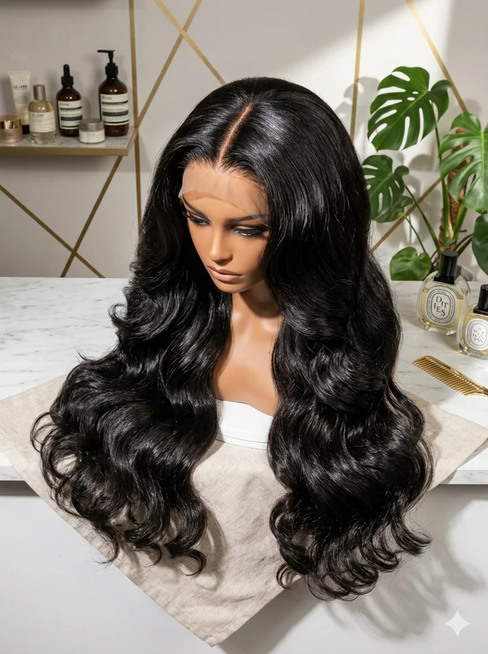 Luxury Extra Long 40 Inch 250% Density Natural Black 13x6 HD Lace Frontal Body Wave Bouncy Silky Soft 13x4 Remy Human Hair Wigs Pre Plucked Hairline Invisible Bleached Knots 5x5 Closure Wear and Go Tape Free Thick Full Ends
Luxury Extra Long 40 Inch 250% Density Natural Black 13x6 HD Lace Frontal Body Wave Bouncy Silky Soft 13x4 Remy Human Hair Wigs Pre Plucked Hairline Invisible Bleached Knots 5x5 Closure Wear and Go Tape Free Thick Full Ends