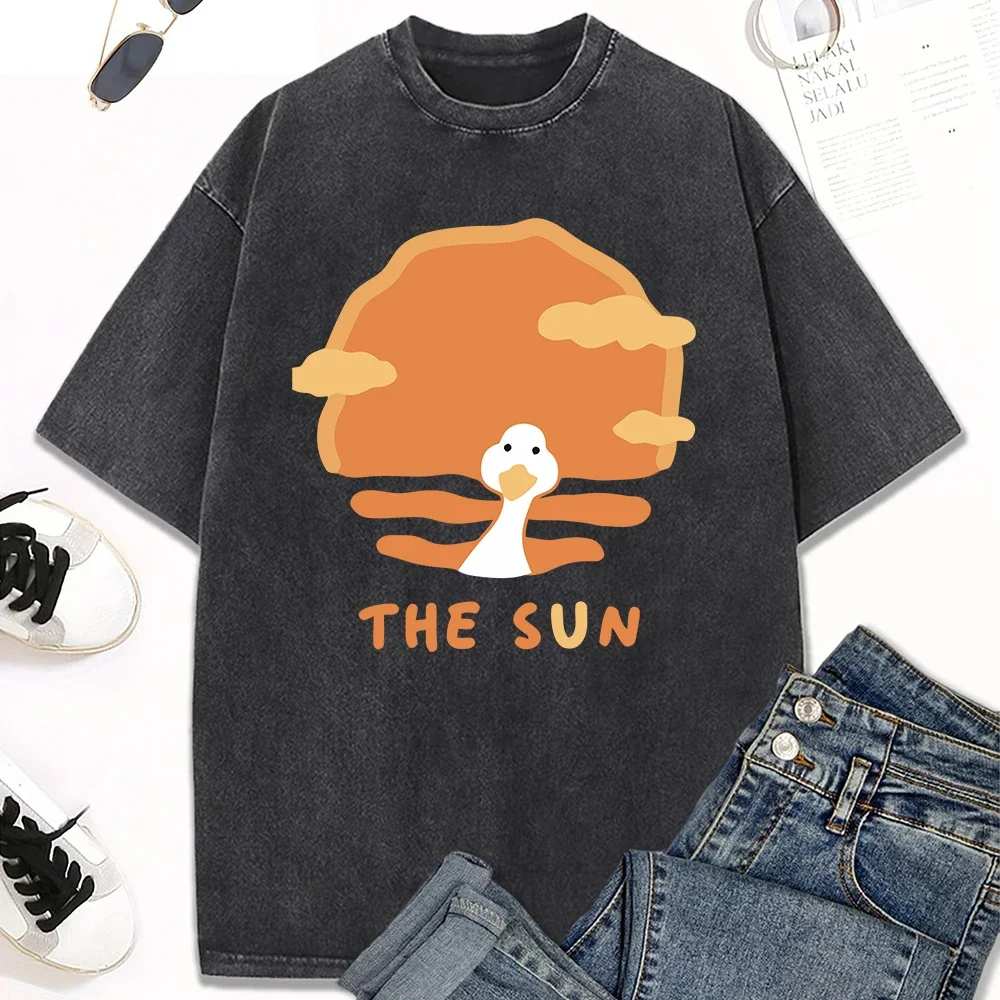 2025 Summer Sunshine Sun Orange Duck Pattern T-shirt Washed Vintage Casual T-shirt Men's and Women's Fashion Streetwear T Shirt
2025 Summer Sunshine Sun Orange Duck Pattern T-shirt Washed Vintage Casual T-shirt Men's and Women's Fashion Streetwear T Shirt