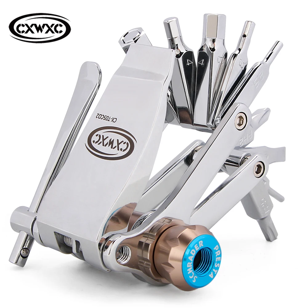 Bicycle Repair Tool Multi-function Tool Chain Breaker Tire Lever Hexagon Wrench T05 Nitrogen Bottle MTB Repair Portable Tool Set 
Bicycle Repair Tool Multi-function Tool Chain Breaker Tire Lever Hexagon Wrench T05 Nitrogen Bottle MTB Repair Portable Tool Set