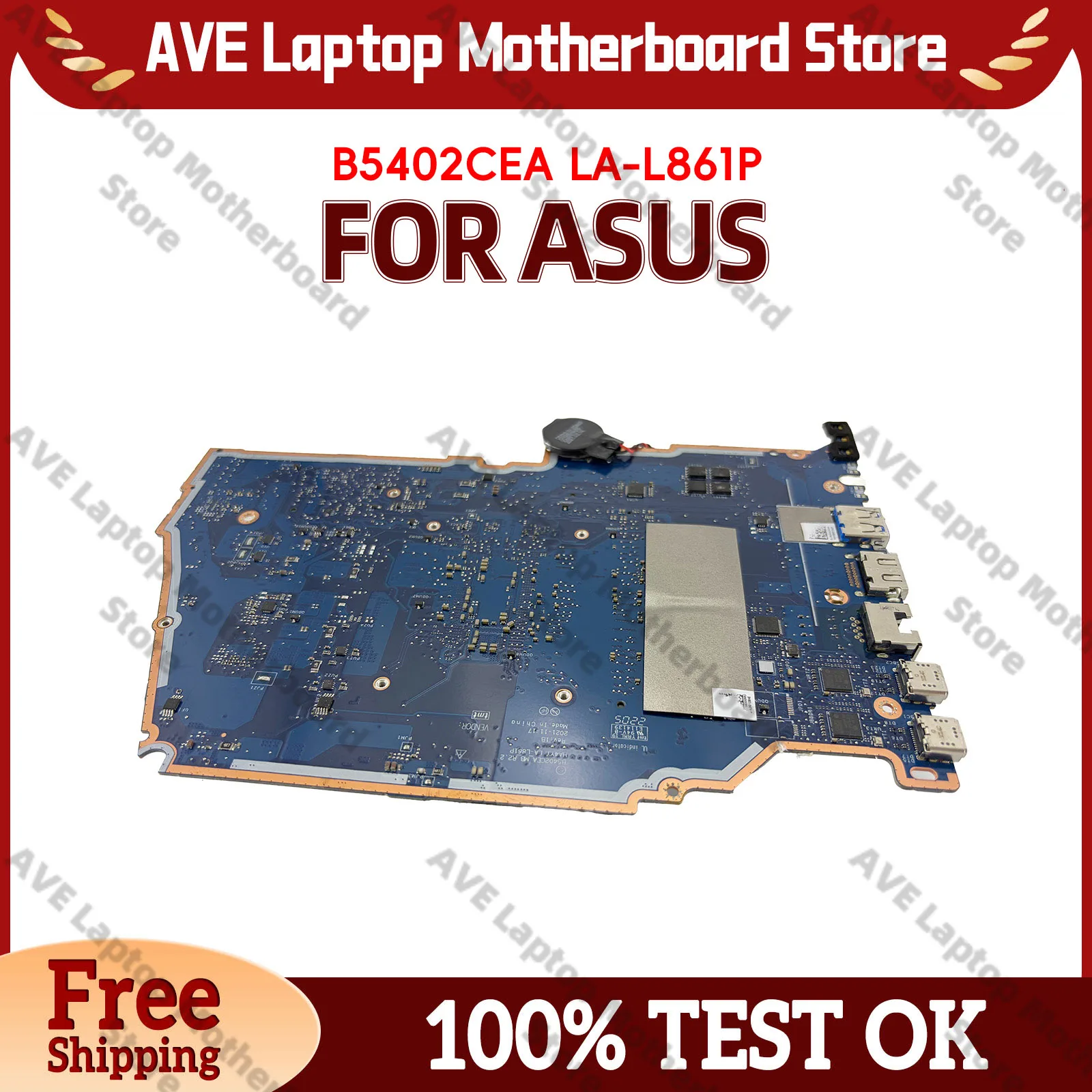 LA-L861P Notebook Motherboard For ASUS ExpertBook B5402CEA LA-L861P B5402CE B5402CEAW Laptop Motherboard 11th Gen I3 i5 i7
LA-L861P Notebook Motherboard For ASUS ExpertBook B5402CEA LA-L861P B5402CE B5402CEAW Laptop Motherboard 11th Gen I3 i5 i7