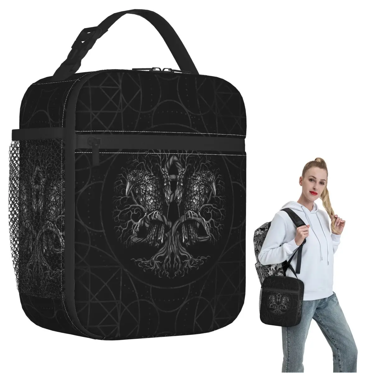 Tree Of Life Yggdrasil With Raven Insulated Lunch Bag for Women Children Portable Food Boxes Thermal Lunch Box Tote
Tree Of Life Yggdrasil With Raven Insulated Lunch Bag for Women Children Portable Food Boxes Thermal Lunch Box Tote