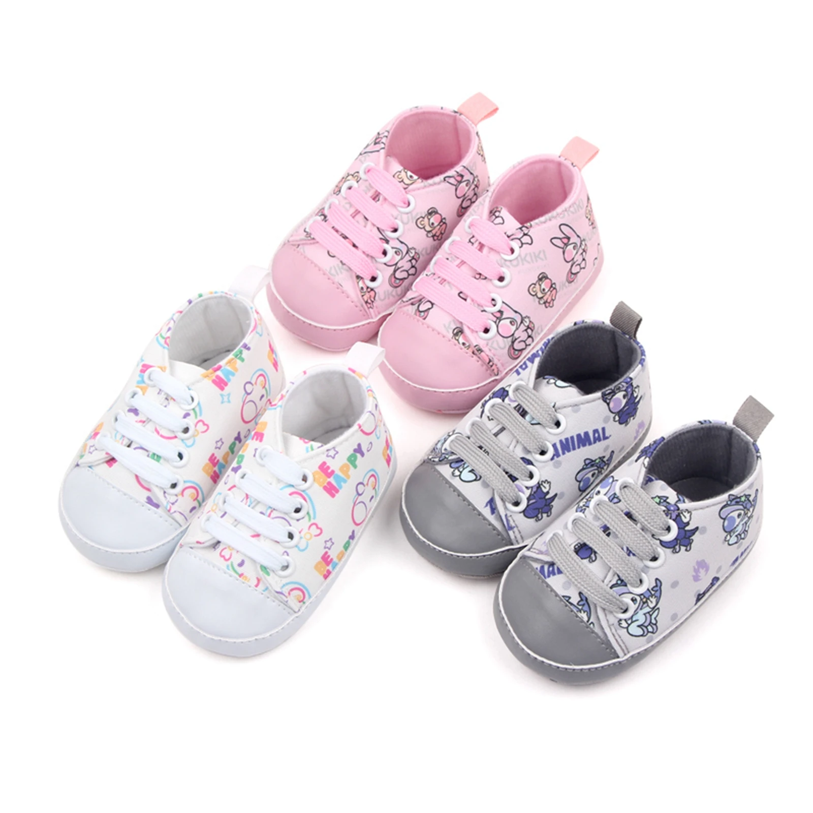 Baby Boys Girls Crib Shoes Cartoon Print Tie-Up Sneakers Non-Slip Infant First Walkers 0-18M
Baby Boys Girls Crib Shoes Cartoon Print Tie-Up Sneakers Non-Slip Infant First Walkers 0-18M