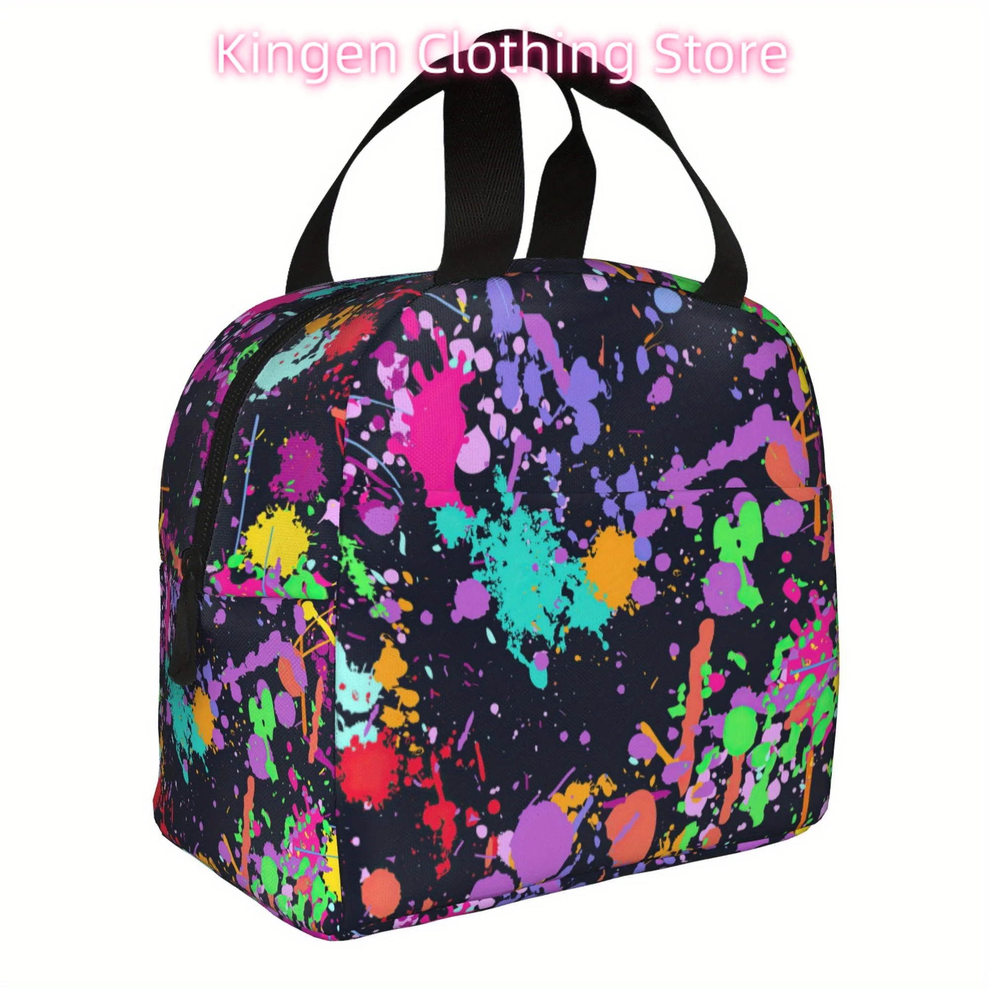 Портативная многоразовая сумка-холодильник, украшенная яркими рисунками брызг, идеально подходящая для кемпинга, пикников и пляжных прогулок.
Портативная многоразовая сумка-холодильник, украшенная яркими рисунками брызг, идеально подходящая для кемпинга, пикников и пляжных прогулок.