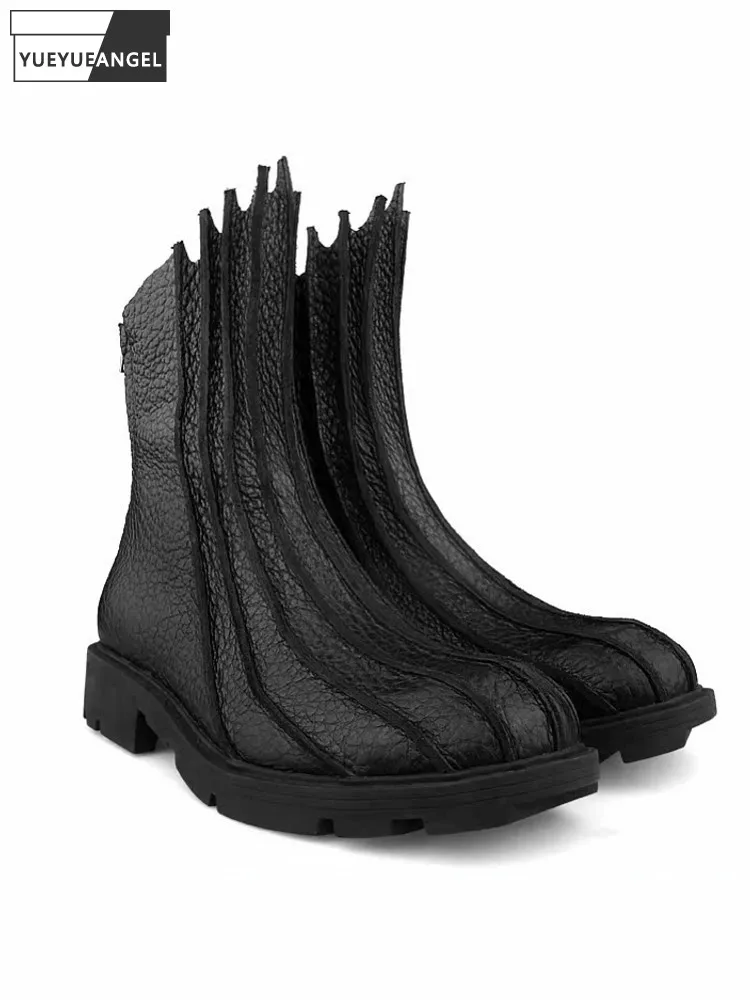 Новые зимние мужские повседневные черные дизайнерские удобные ботинки из натуральной кожи на среднем каблуке и молнии, мотоциклетные туфли с круглым носком, модные мужские туфли
Новые зимние мужские повседневные черные дизайнерские удобные ботинки из натуральной кожи на среднем каблуке и молнии, мотоциклетные туфли с круглым носком, модные мужские туфли