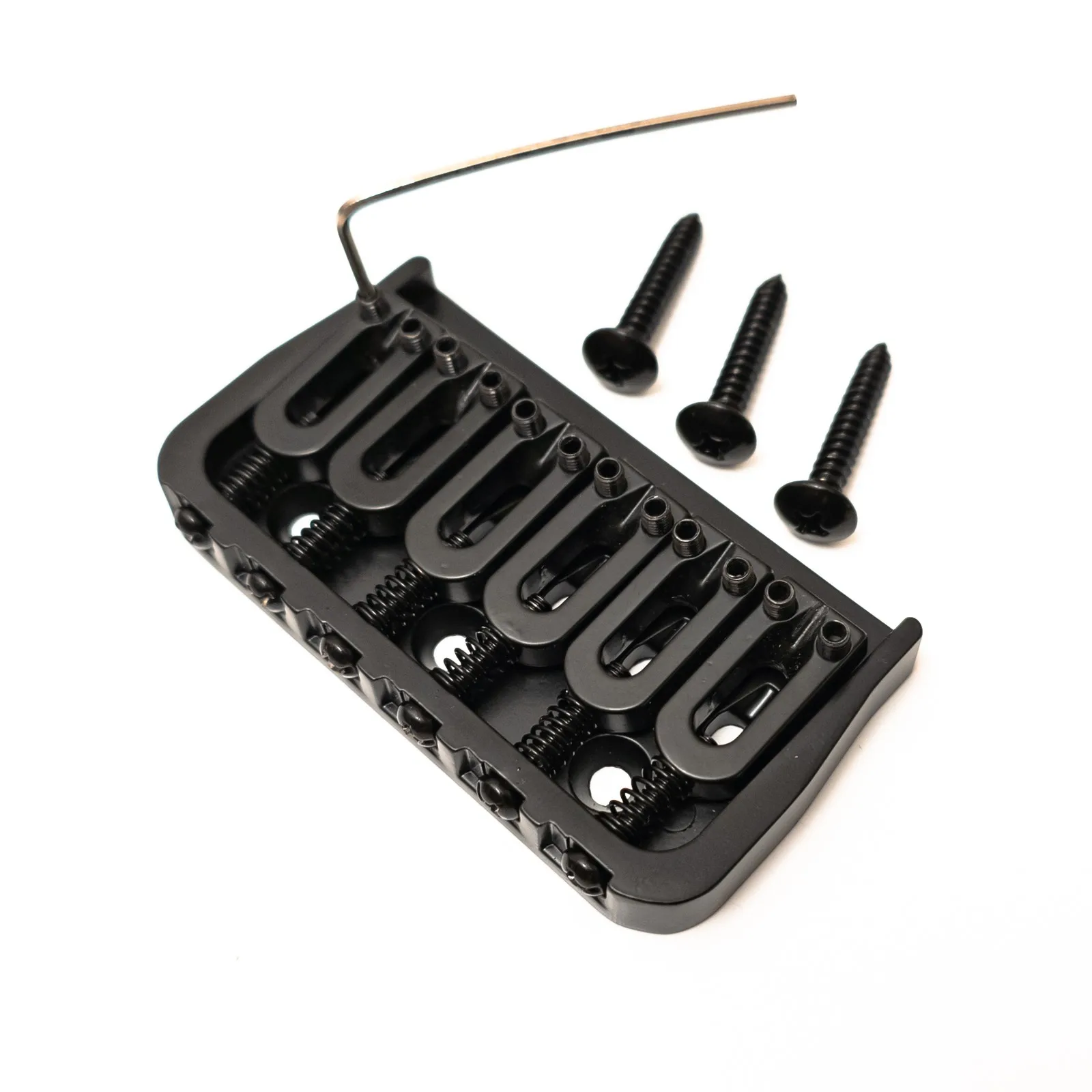 Electric Guitar 6 String Hardtail Bridge, String Through Body Fixed Bridge, 10.6mm Spacing, Metal Saddles, Black
Electric Guitar 6 String Hardtail Bridge, String Through Body Fixed Bridge, 10.6mm Spacing, Metal Saddles, Black