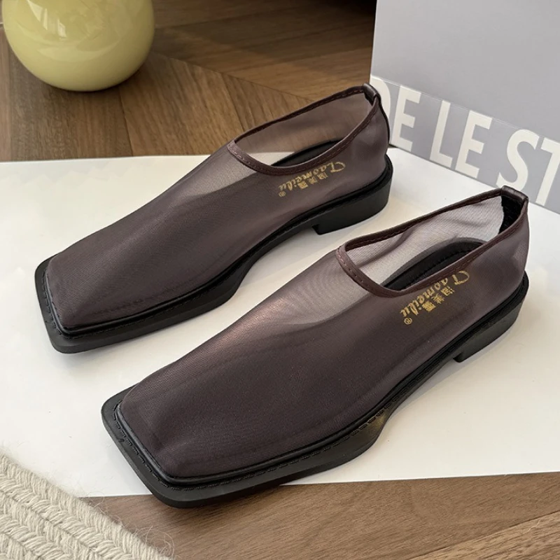 Летние сетчатые марлевые прозрачные босоножки на низком каблуке, женские дышащие туфли Мэри Джейн в стиле ретро с квадратным носком, повседневные удобные лоферы
Летние сетчатые марлевые прозрачные босоножки на низком каблуке, женские дышащие туфли Мэри Джейн в стиле ретро с квадратным носком, повседневные удобные лоферы