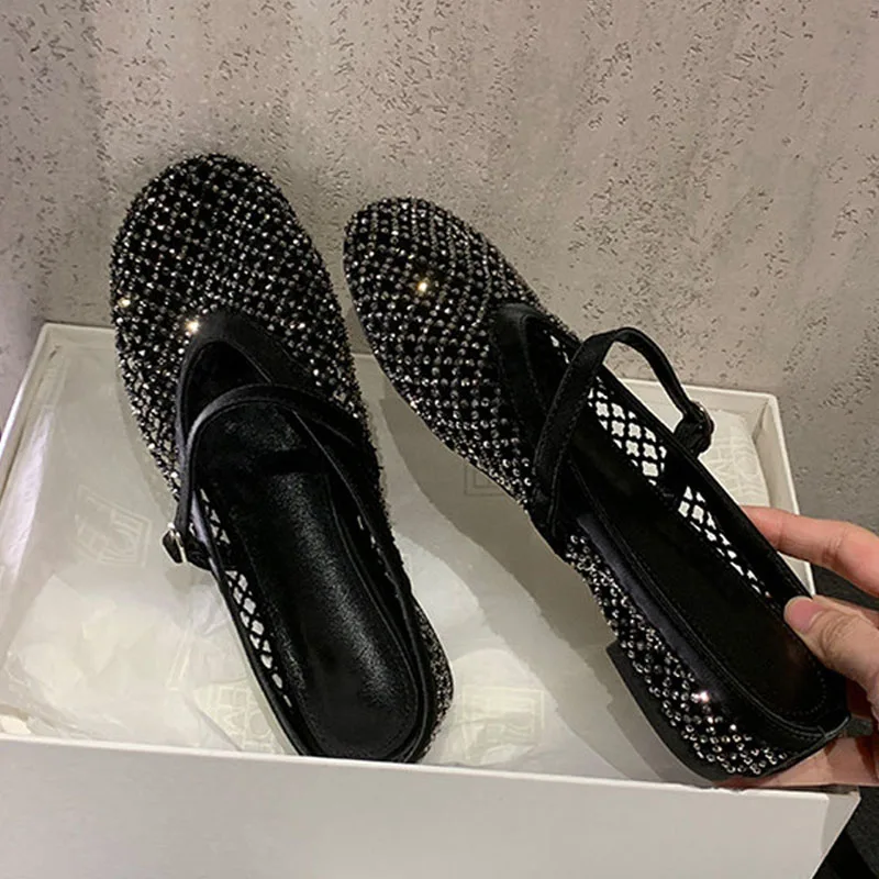 Eilyken Fashion Elegant Crystal Breathable Mesh Round Toe Mule Slippers Women Low Heels Buckle Strap Female Shoes
Eilyken Fashion Elegant Crystal Breathable Mesh Round Toe Mule Slippers Women Low Heels Buckle Strap Female Shoes