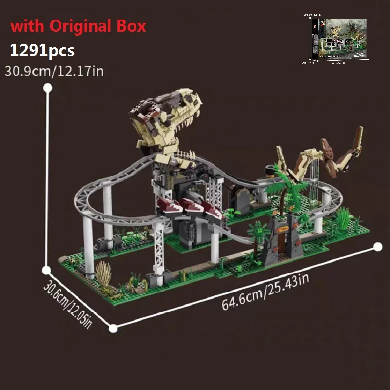 Building blocks, building blocks, electric dinosaur roller coaster, building block assembly models, 1291 MOC Christmas gifts
Building blocks, building blocks, electric dinosaur roller coaster, building block assembly models, 1291 MOC Christmas gifts