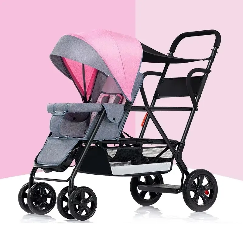 Twin Split Baby Stroller Front and Rear Seats Two Person Can Sit and Lie on A Lightweight Handcart
Twin Split Baby Stroller Front and Rear Seats Two Person Can Sit and Lie on A Lightweight Handcart