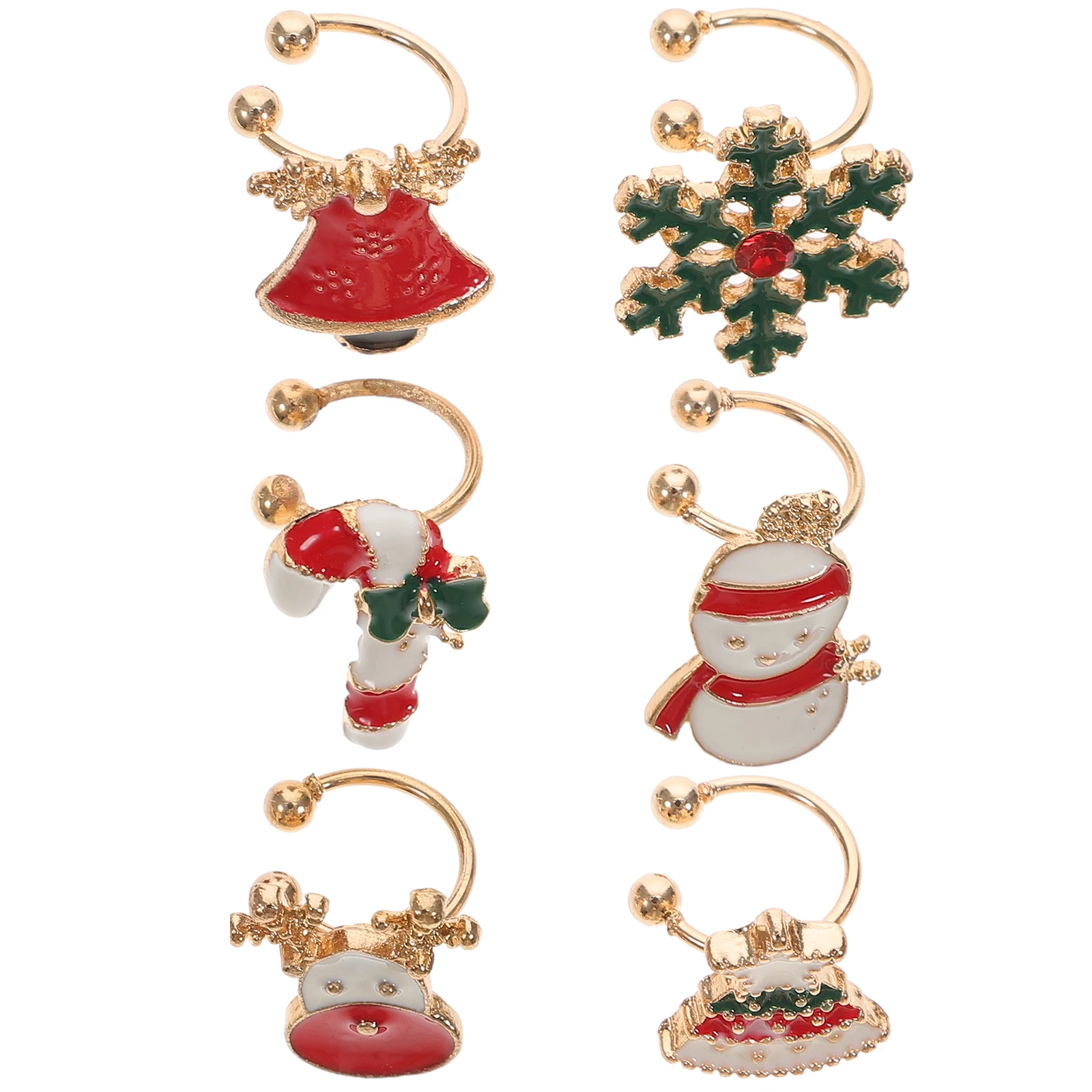 6pcs Christmas Cartoon Ear Cuff Snowflake Snowman Party Gift Decor Festive Holiday Fashion Jewelry Unique Lovely Accessory For
6pcs Christmas Cartoon Ear Cuff Snowflake Snowman Party Gift Decor Festive Holiday Fashion Jewelry Unique Lovely Accessory For