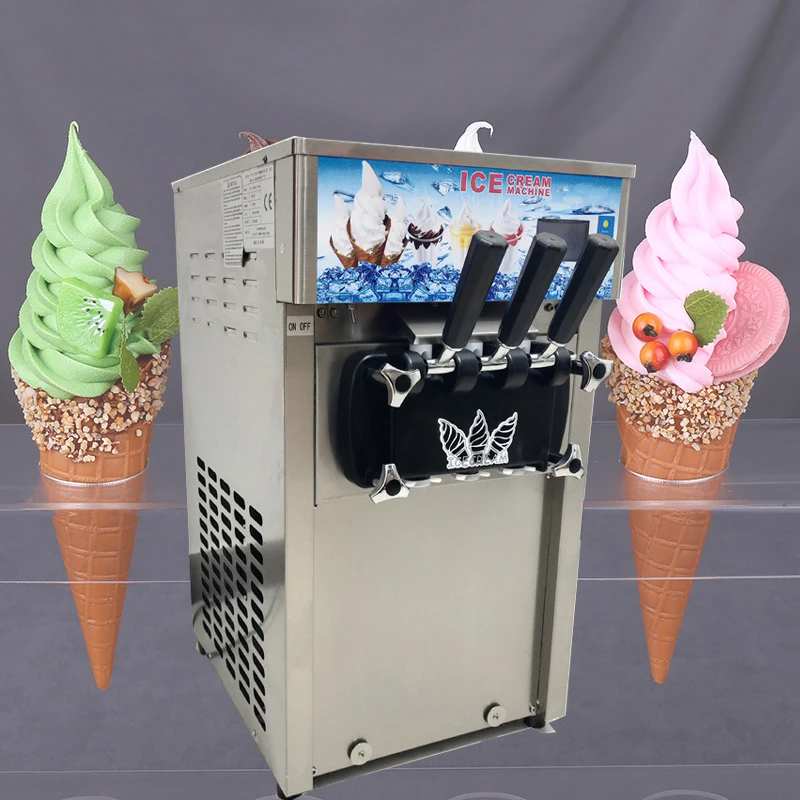 New Stainless Steel Soft Ice Cream Machine Desktop 3 Flavor Ice Cream Making Machine
New Stainless Steel Soft Ice Cream Machine Desktop 3 Flavor Ice Cream Making Machine