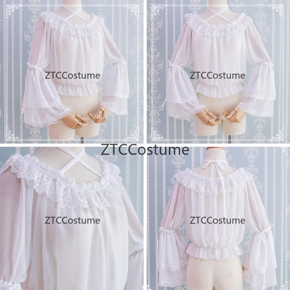 Lolita Cosplay Blouse Sweet Lace Flare Sleeve Top Elegant Victorian Gothic Costume Shirt
Lolita Cosplay Blouse Sweet Lace Flare Sleeve Top Elegant Victorian Gothic Costume Shirt