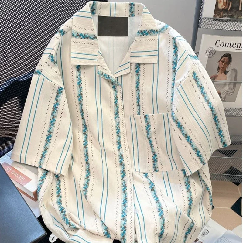 2024 Summer Women's Striped Blouse Vintage Chiffon Oversized Top Thin Casual Shirt
2024 Summer Women's Striped Blouse Vintage Chiffon Oversized Top Thin Casual Shirt
