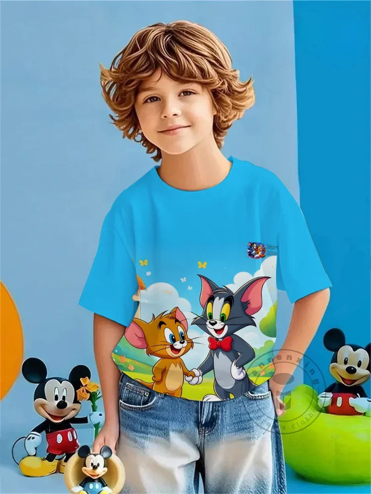 Hot Sale Girls Tom And Jerry T-shirt Children's 3D Print Graphic Short Sleeved Summer Kids Soft T Shirts Trend Clothes Boy Top
Hot Sale Girls Tom And Jerry T-shirt Children's 3D Print Graphic Short Sleeved Summer Kids Soft T Shirts Trend Clothes Boy Top