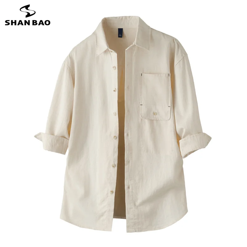 SHAN BAO Summer Brand Lyocell Linen Lightweight Breathable Men's Three Quarter Sleeve Shirt Japanese Style Casual Loose Shirt
SHAN BAO Summer Brand Lyocell Linen Lightweight Breathable Men's Three Quarter Sleeve Shirt Japanese Style Casual Loose Shirt
